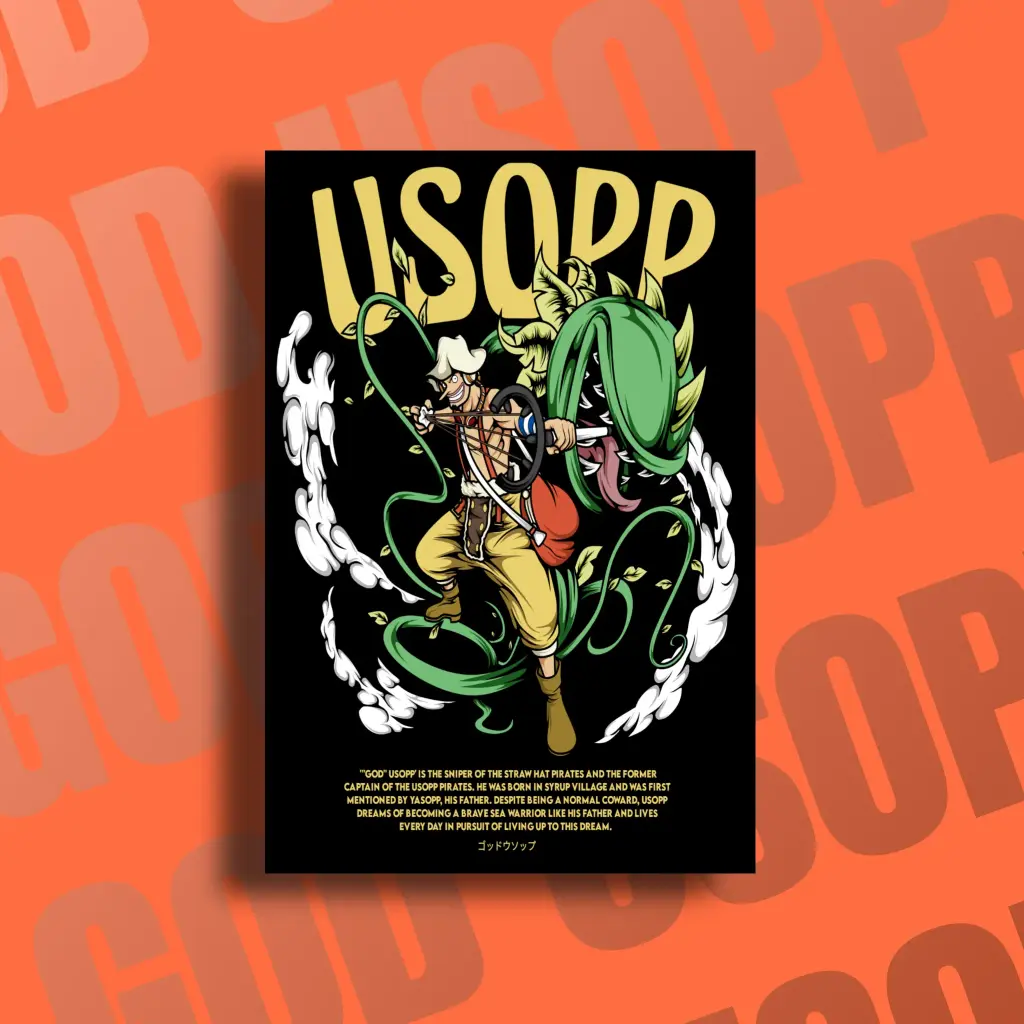 Usopp's Sniper Legend Metal Poster - A4 