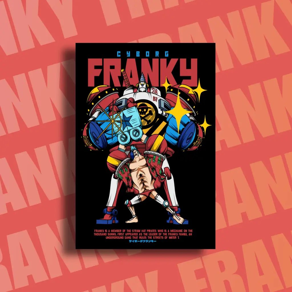 Franky’s Super Cyborg Metal Poster - A4