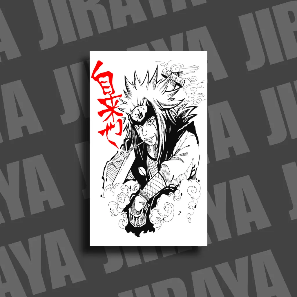 Jiraiya's Toad Sage Metal Poster - A4