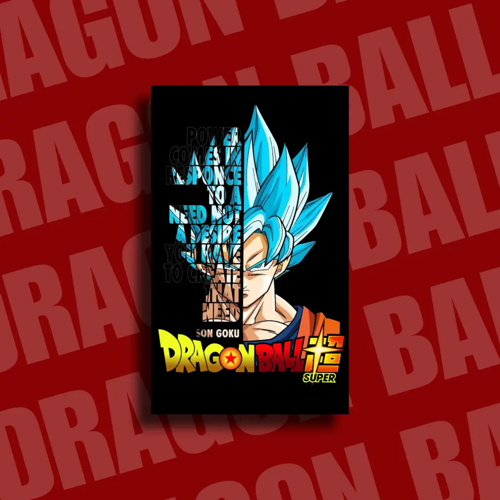 Dragon Ball Z Goku Ultimate Power Metal Poster - A4