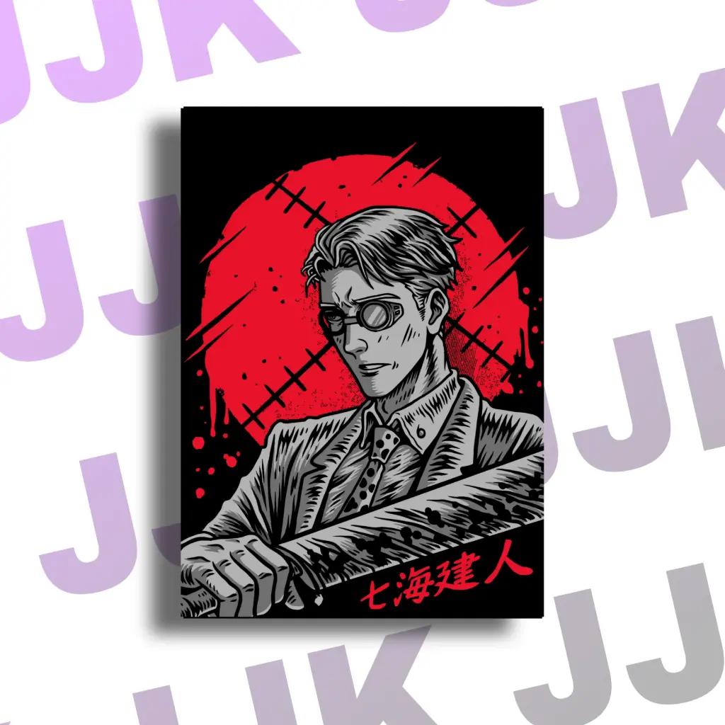 JJK Kento Nanami Metal Poster – A4 Size