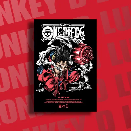 [MP-004] Luffy's Straw Hat Legacy Metal Poster - A4