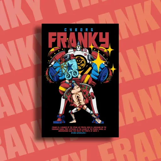 [MP-013] Franky’s Super Cyborg Metal Poster - A4
