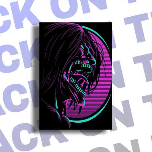 [MP-020] Attack on Titan Attack Titan Roar Metal Poster - A4